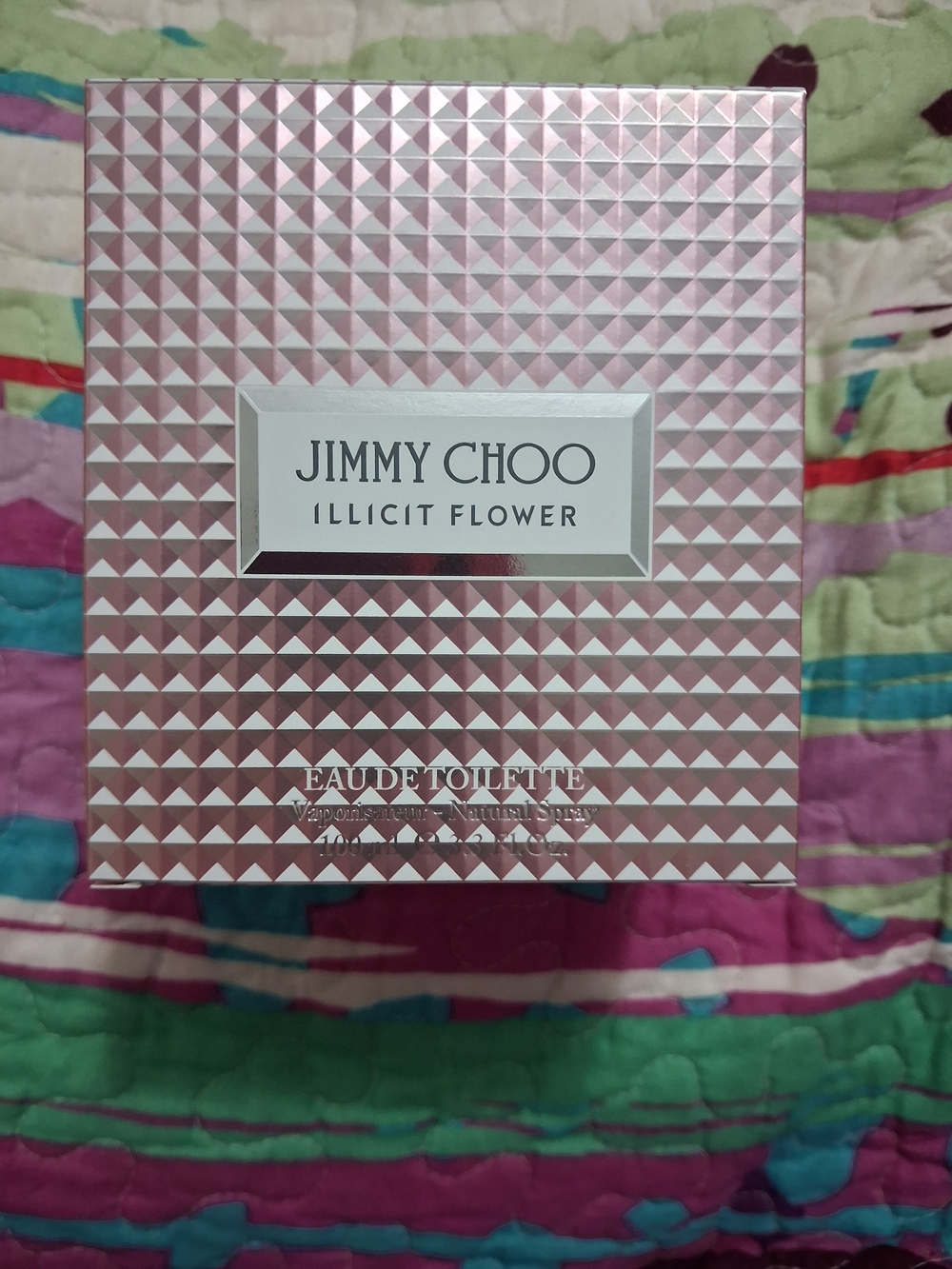 Jimmy Choo Pink Metallic Geometric Perfume Box